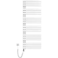 Emke Badheizkörper Elektrisch mit Thermostat und Timer für Handtuchwärmer 60x159cm 1000W Weiß Handtuchheizkörper