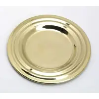 Kerzenteller Messing Gold poliert (Innen Ø 7,5 cm, Außen Ø 13 cm)