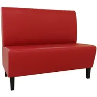 BIG Möbel Gastro Sitzbank Paris | 140 cm breit | Kunstleder Rot | Glatt | Dinerbank