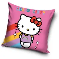 Hello Kitty Kissenbezug 40x40cm – Rainbow Samt Deko | Gr.: onesize