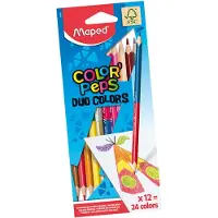 Maped Buntstifte - - Color'peps - 12 Bicolor - Weiche Mine - Dreieckig