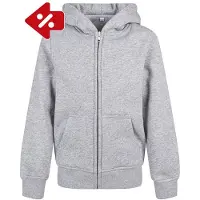 Build Your Brand Organic Basic Reißverschlusspullover