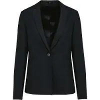 Kariban Damen Twill Blazer mit 1 Knopf, 2 Paspeltaschen und 3-Knopf-Ärmelbündchen