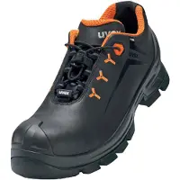 Uvex 2 S3 MACSOLE HI HRO SRC, Unisex, Erwachsener, Sicherheitsschuhe, Schwarz, Orange, A, E, ESD, FO, HI, HRO, P, S3, WRU, Speed-Schnürsenkel