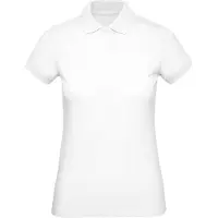 B&C Damen Poloshirt aus Ringspun-Bio-Baumwollpiqué mit Feinripp-Kragen und Ärmelbündchen