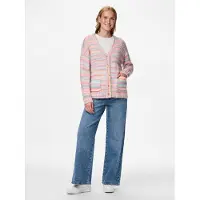 Pieces Cardigan in Rosa/ Bunt - XS