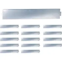 Relaxdays Rasenkante, 15er Set, HxB: 18 x 100 cm, Stahl, flexible Beeteinfassung, Umrandung für Beet & Rasen, silber