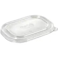 Duni GmbH rPET Deckel BRICK MEDIUM 500-1000 ml Transparent rPET 174x124x15 | Packung (50 Stück)