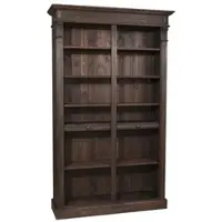 Casa Padrino Landhausstil Bücherschrank Dunkelbraun 119 x 39 x H. 197 cm - Landhausstil Wohnzimmer Regalschrank