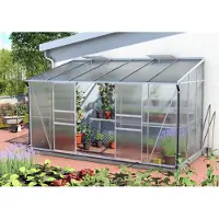 Pergart Vitavia, Anlehn-Gewächshaus "Ida 7800", aluminium eloxiert, 7,8 m², 4 mm HKP