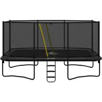 Magic Circle Pro Rechteckige trampolin Pro Grau 525 x 305 cm mit sicherheitsnetz