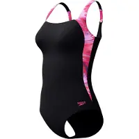 Speedo - Women's Shaping LunaLustre Printed 1 Piece - Badeanzug Gr 46 schwarz
