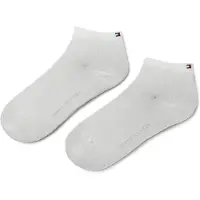 Tommy Hilfiger Kurzsocken "TH WOMEN CASUAL SHORT SOCK 2P", Damen, Gr. 35-38, weiß, Baumwollmischung, normal, Socken Kurzsocken, Mit flacher Zehennaht