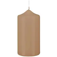 Kopschitz Kerzen Spitzkopf Stumpen Kerzen Portobello Nougat 25 x Ø 7 cm, 6 Stück