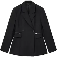 AllSaints Mimmie Blazer Black Größe: 10 | Blazer Outlet | Damen | Schwarz