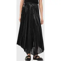 AllSaints Jax Skirt Metallic Black Größe: 6 | Maxiröcke Outlet | Damen | Schwarz