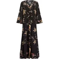 AllSaints Diana Dress Petra Sepia Brown Größe: 6 | Bademäntel Outlet | Damen | Braun