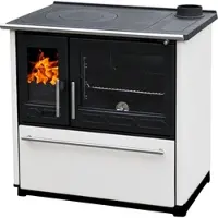 Plamen EEK A+ Küchenofen Holzherd 850 weiß, rechte Version - 8 kW Dauerbrandherd