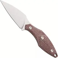 Mercury Hawky 9AWK-RBF-C Stonewashed M390, Red Burlap Micarta, Fahrtenmesser