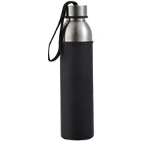 Bergner - Wasserflasche 570 ml Walking aus schwarzem Edelstahl