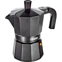 Pinti Monix Monix Vitro Noir, Aluminium-Kaffeemaschine für 3 Tassen, nicht für Induktion
