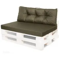 Setgarden Mix Set Palettenkissen 120x50x10cm Sitzkissen + Rückenkissen 120x40cm 1tlg Grün
