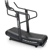 Care CURVE RUNNER - Gebogenes und vernetztes Laufband - 4 manuelle Widerstandsstufen - 8 Programme - Einsatz im Fitnessstudio oder zu Hause