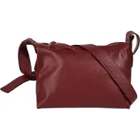 Cluty Umhängetasche , Damen, Gr. B/H/T: 26cm x 18cm x 12cm onesize, rot, Leder, leicht glänzend, unifarben, Taschen Umhängetasche, echt Leder, Made in Italy