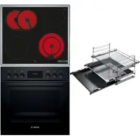 Bosch HND211RB1 (HEF113BB0 + HEZ438301 NKN645GA2E) Serie 2/Serie 4, Einbauherd-Set (Elektrokochfeld, A, 66 l)