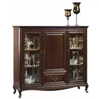 Casa Padrino Luxus Barock Vitrine Dunkelbraun 148,3 x H. 133,2 cm - Barock Möbel