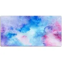 Tulup Schreibtischunterlage Abstrakte Wolken Schreibtischmatte 90x45 cm Blau Schreibtisch Auflage Desk Pad