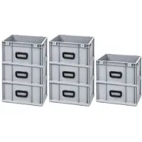 Proregal Spar Set 8x Eurobox Nextgen Portable Uno HxBxT 22 x 30 x 40 cm 20 Liter Eurobehälter Transportbox Transportbehälter Stapelbehälter