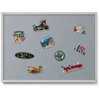 Tulup MAGNETTAFEL 70x50 cm Silberner Rahmen Grau