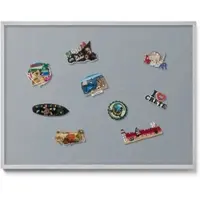Tulup Magnettafel Magnettafel für die Wand Gerahmt Farbe Grau 80x60 cm Dekoratives Magnetboard aus Metall Silberner Rahmen