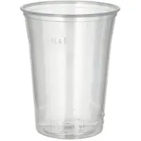 Papstar Starpak Trinkbecher, PS 0,4 l Ø 9,5 cm, 12 cm klar mit Schaumrand 1200 Stück