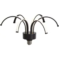 LUEDD E27 LED Dekolampe Schwarz 6W 450 lm 3000K