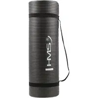 HMS 183 cm Lange Rutschfeste Yogamatte – Ideal für Yoga, Pilates und Dehnübungen Schwarz