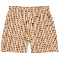 OAS Kurze Hose Lano Porto Swim Shorts Herren Red / White / Brown-L