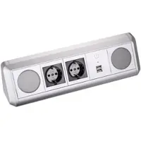 Sotech Bluetooth Soundbox TOBO mit Schuko Doppelsteckdose und Zwei USB Ports