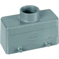 Harting Han 16B Tüllengehäuse niedrig, 1xPG21 gerader Kabelabgang, für 2 Bügel (am Unterteil) Verschraubung PG21
