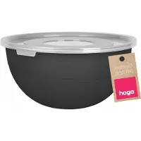 Höga Küchenschüssel mit Deckel, Kunststoff, Schwarz, 5L