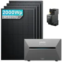 SolarMars Anker SOLIX Solarbank 3 E2700 Pro Balkonkraftwerk Speicher mit 500Wp Solarmodul und MC4 Solarkabel Set - 2000Wp ‚Äì 4 Module üî• / Ohne Erweiterungsakku / Ohne HAL