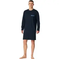 Schiesser Nachthemd "Comfort Nightwear" Brusttasche seitliche Schlitze, weich, Langarm, Single Jersey, Baumwolle