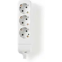 Nedis Steckdosenleiste mit Protec cion 3 Steckdosen, Weiss
