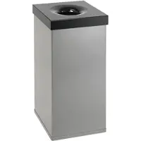 DutchDesign Papierkorb Pulverbeschichtetes Aluminium 110 L 37 (B) x 37 (T) x 76,5 (H) cm Grau
