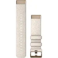 Garmin - Ersatzarmband - Bracelet QuickFit 20mm Nylon chiné crème avec boucle or pâle - Gold