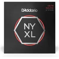D'addario And Co NYXL1074 Nickel umsponnene 8 Saite elektrisch leichte Decke/schwere Unterseite 10-74