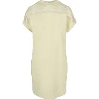Urban Classics Ladies Lace Tee Dress Softyellow Größe: M | Minikleider Outlet | Damen | Gelb