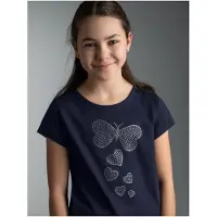 Trigema T-Shirt "T-Shirt mit Strass Motiv "Schmetterling" 1