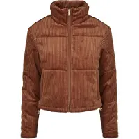 Urban Classics Winterjacke "Damen Ladies Corduroy Puffer Jacket" 1 Stk. tlg. ohne Kapuze